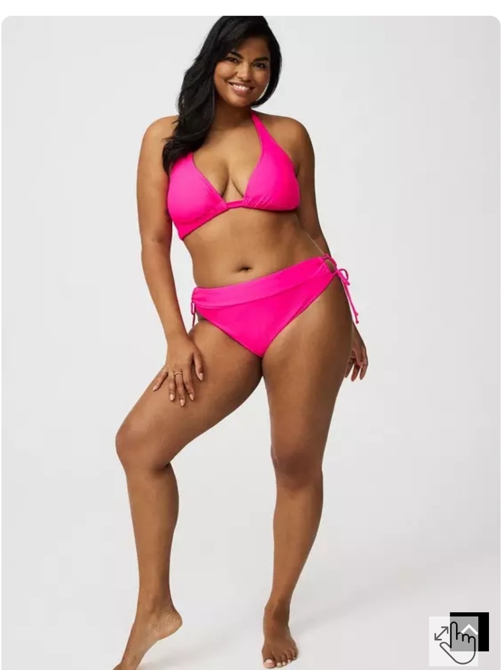 NWOT Torrid Hot Pink Halter Bikini Set